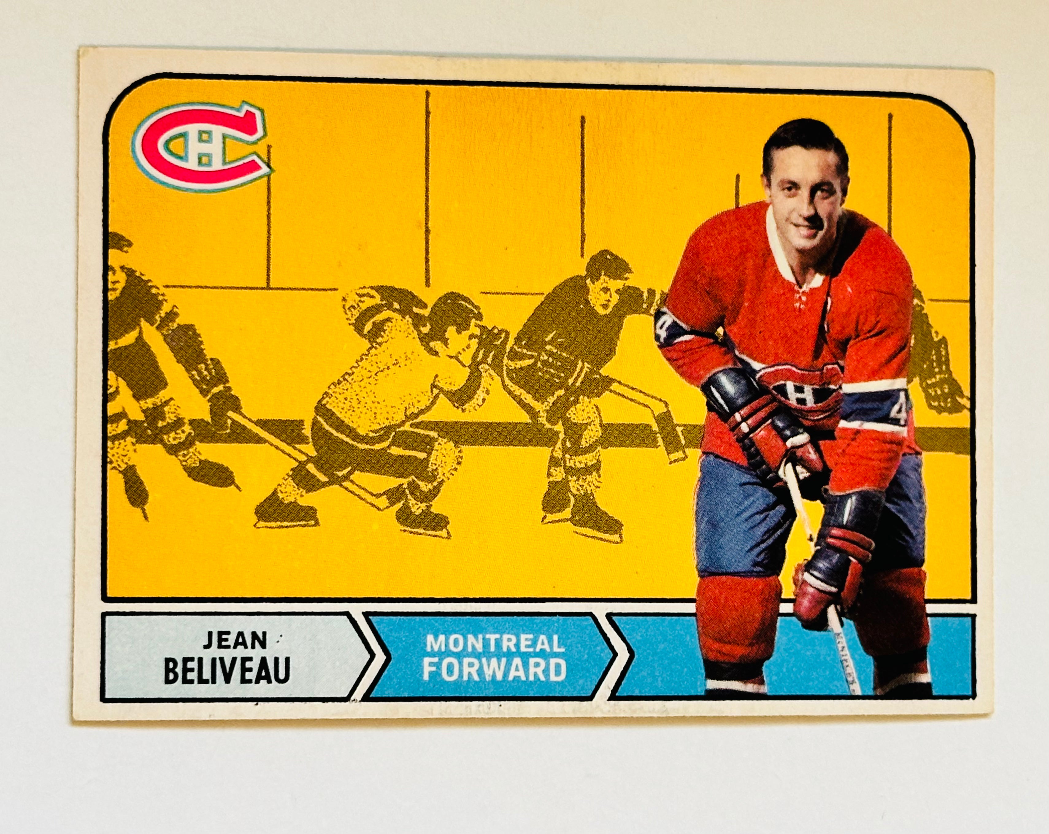 1968-69 Opc Jean Beliveau ex or better hockey card