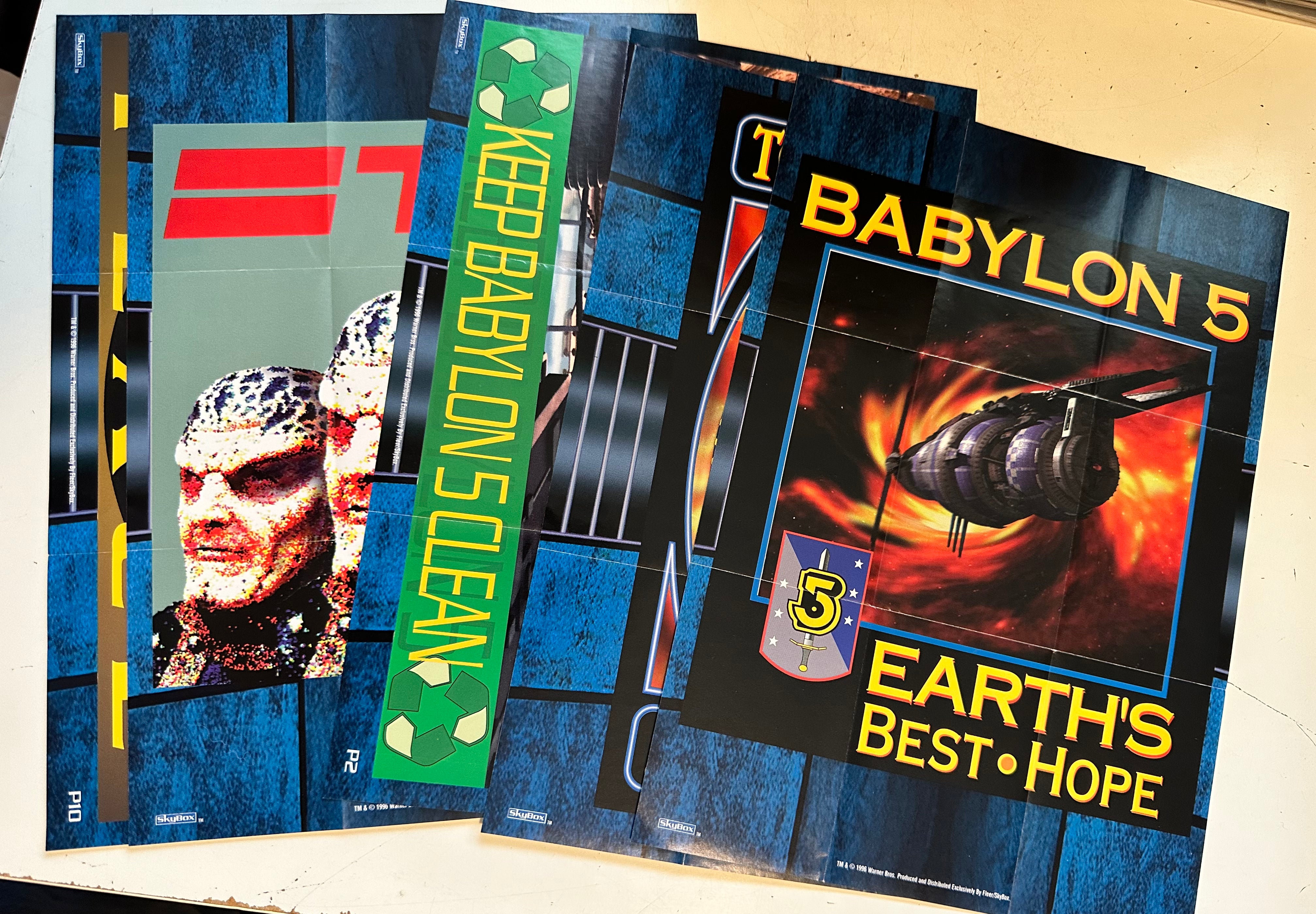 Babylon 5 rare 10 mini posters chase insert set 1996