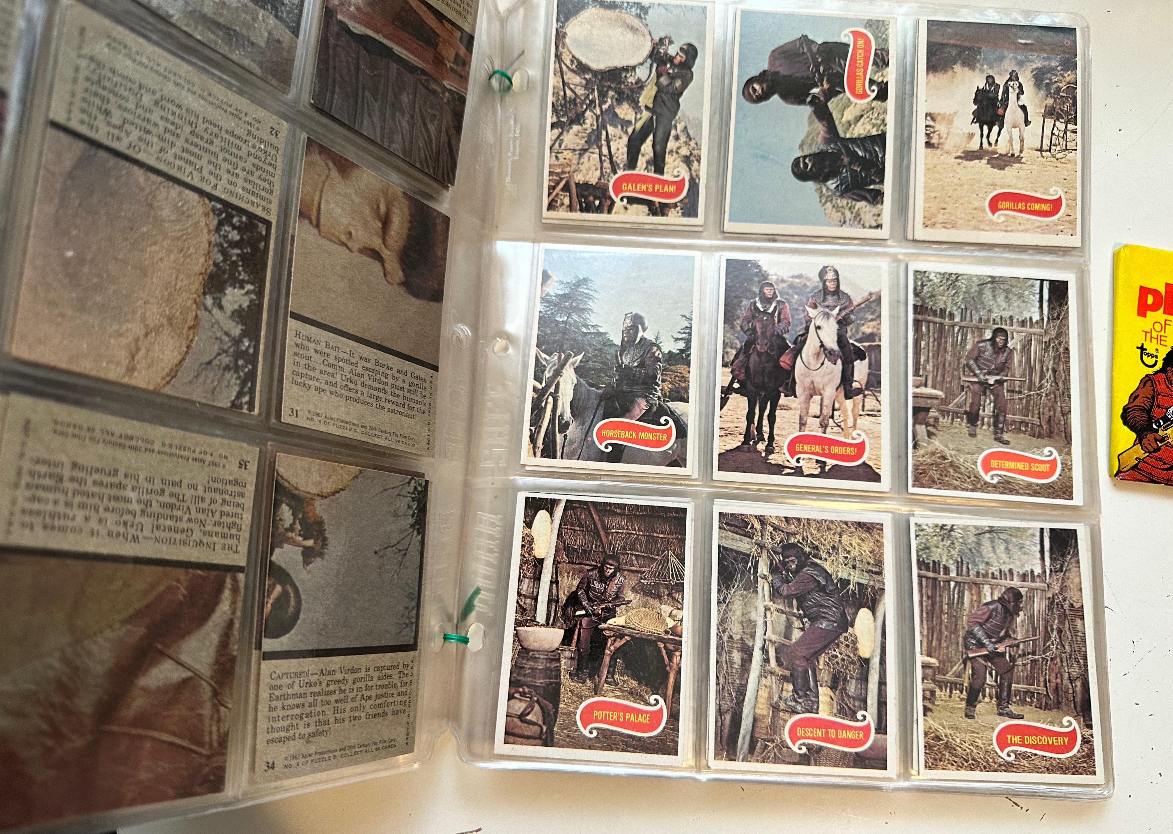 Planet of the Apes TV series cards set with wrapper 1974