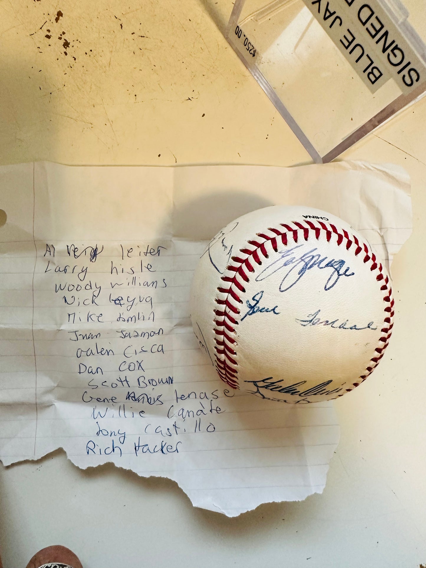 1980s Blue Jays multi autograph baseball with COA