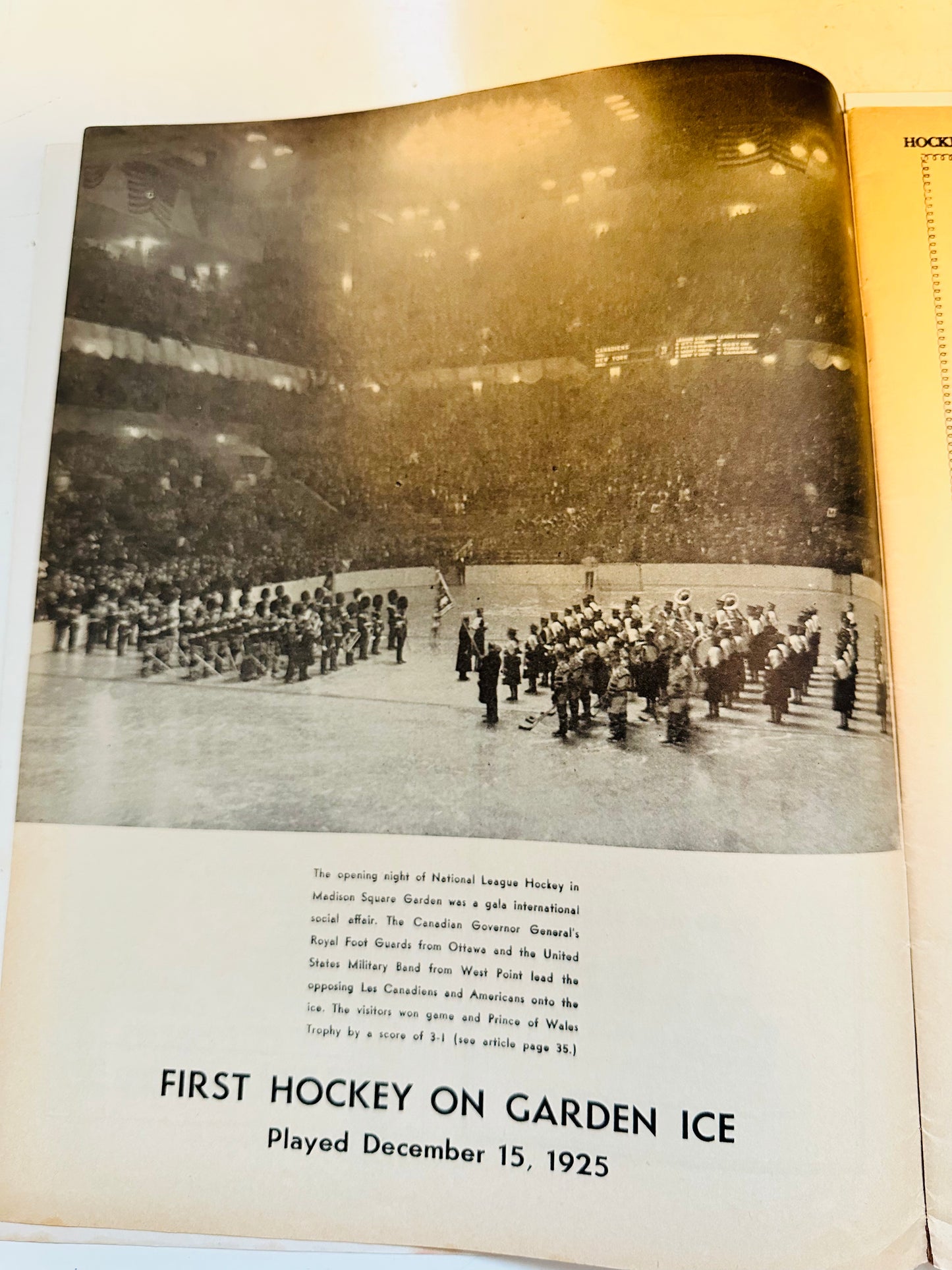 New York American Vs Montreal Canadiens original hockey game program January 1937