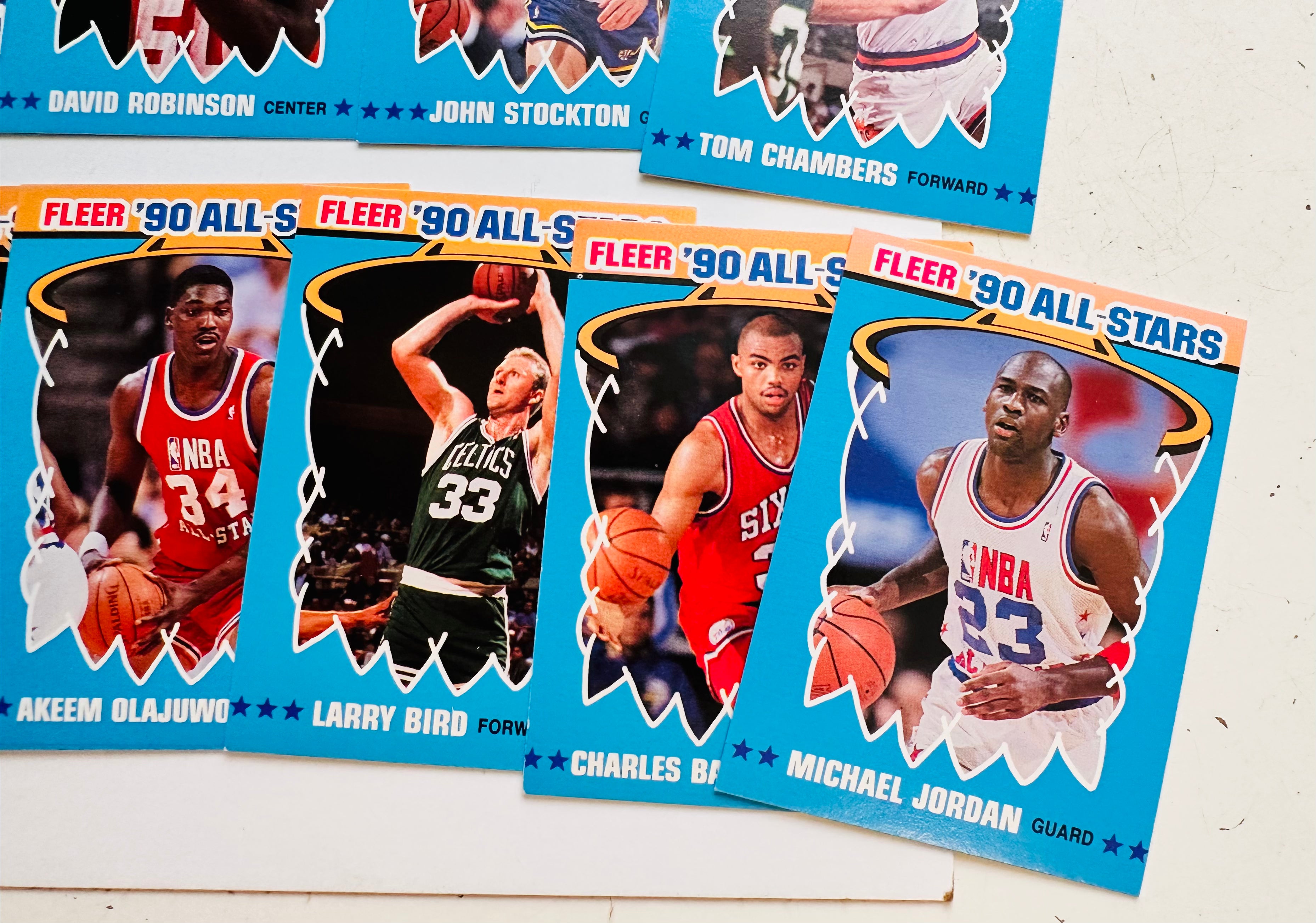 1990 Fleer basketball insert stickers set