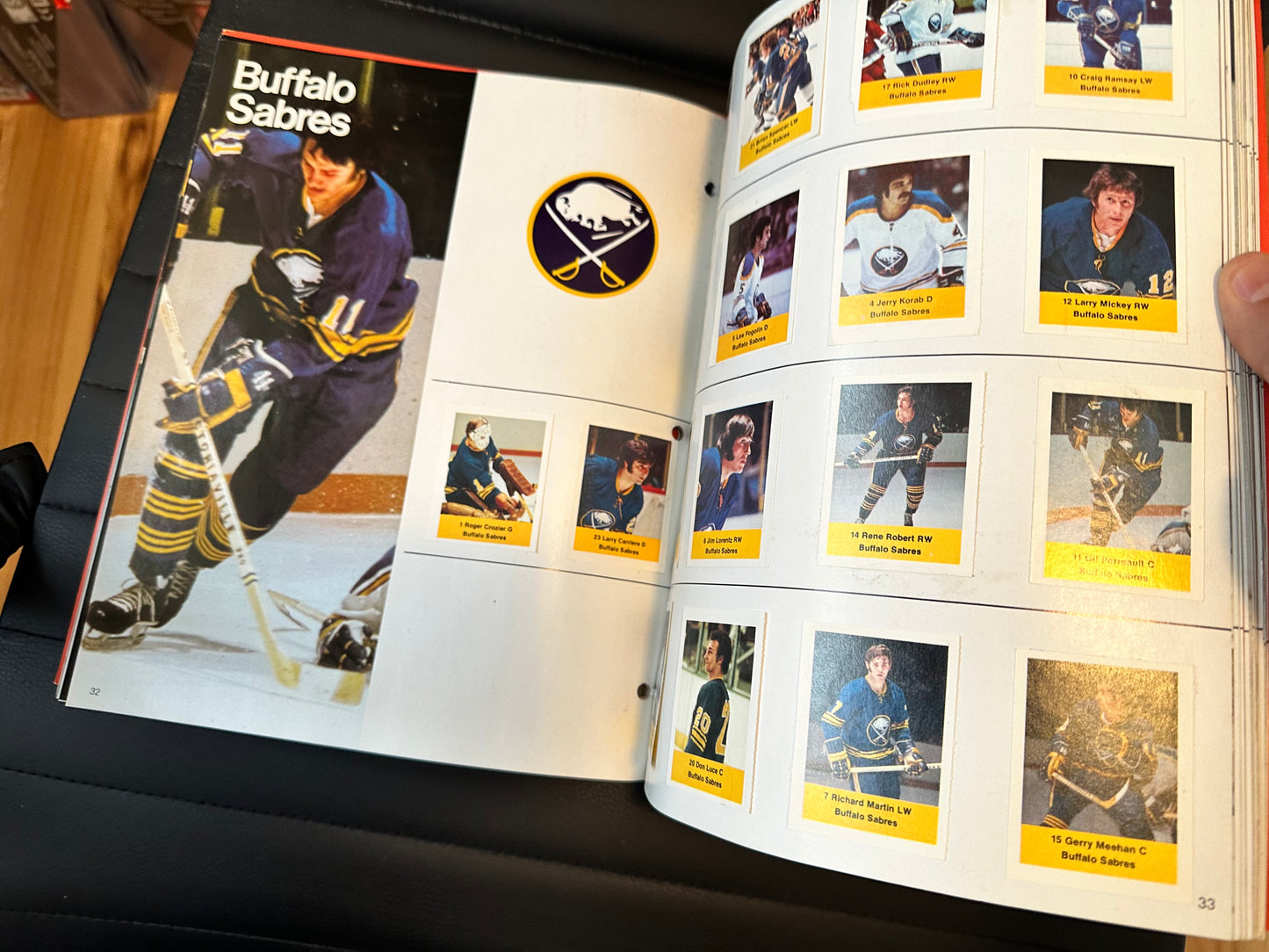 1974-75 NHL Action Players complete stickers set in book