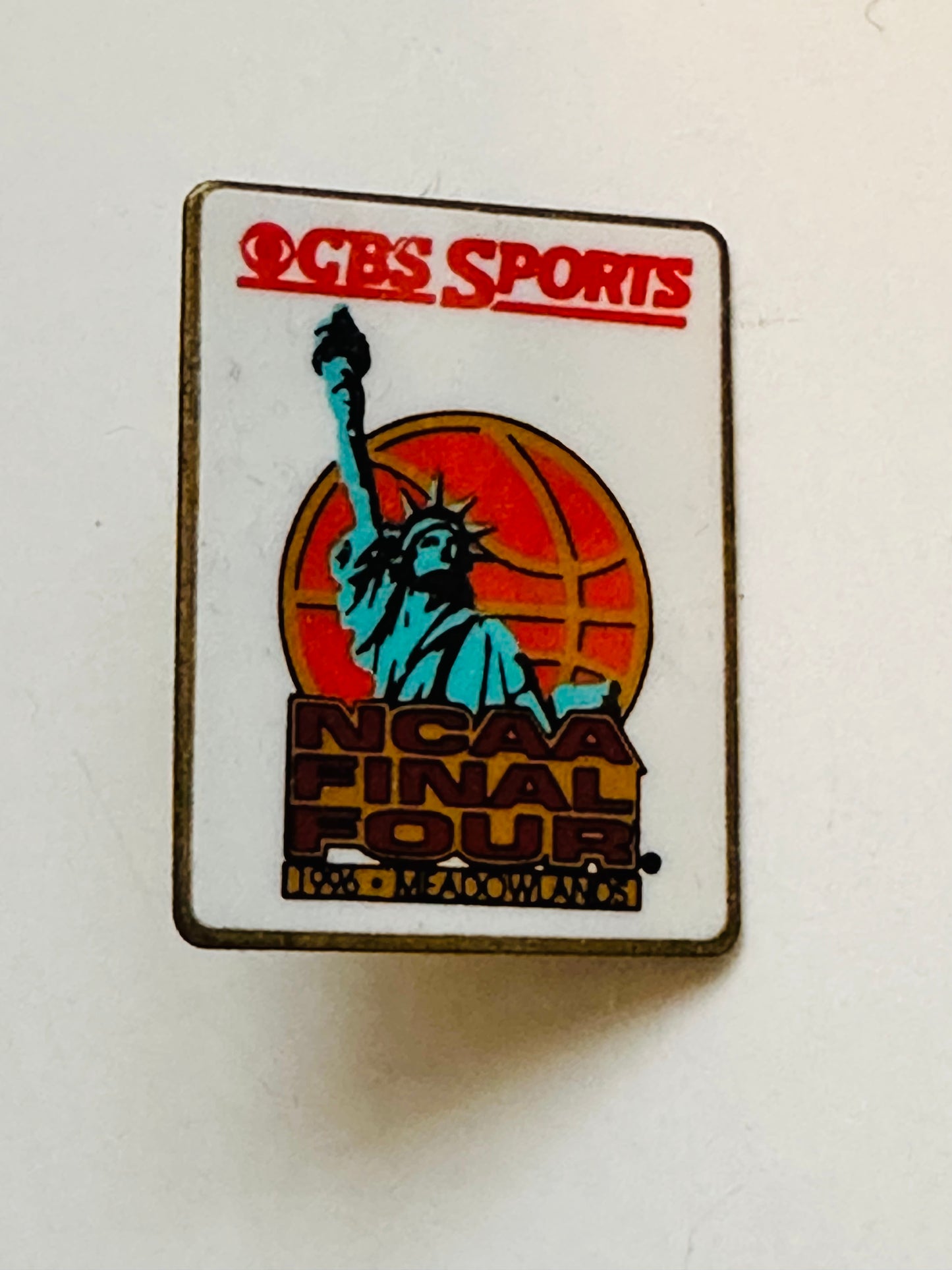 NCAA basketball rare CBS sports press pin