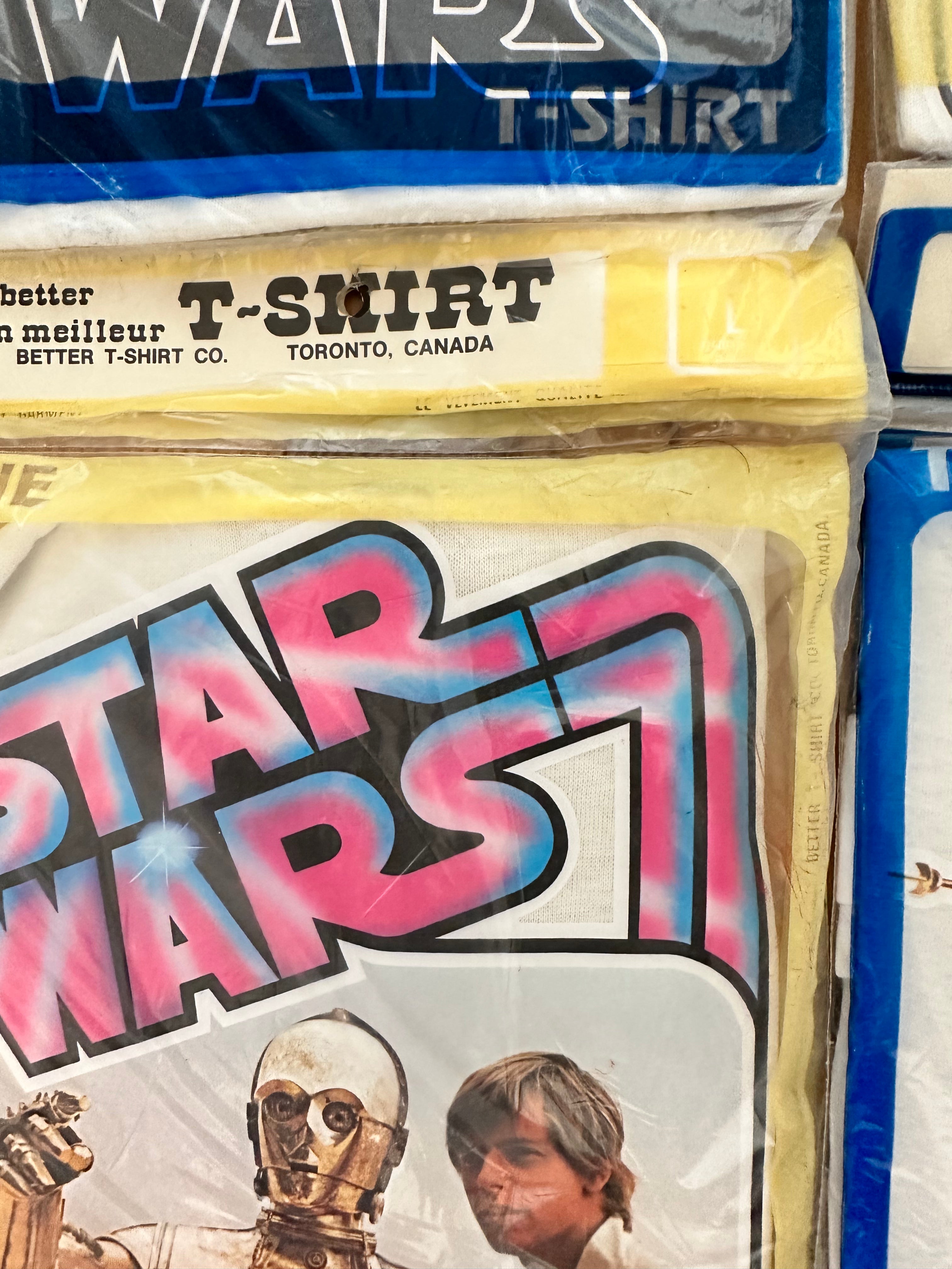 Star Wars 4 iron-on original T-shirts sealed in bag 1977
