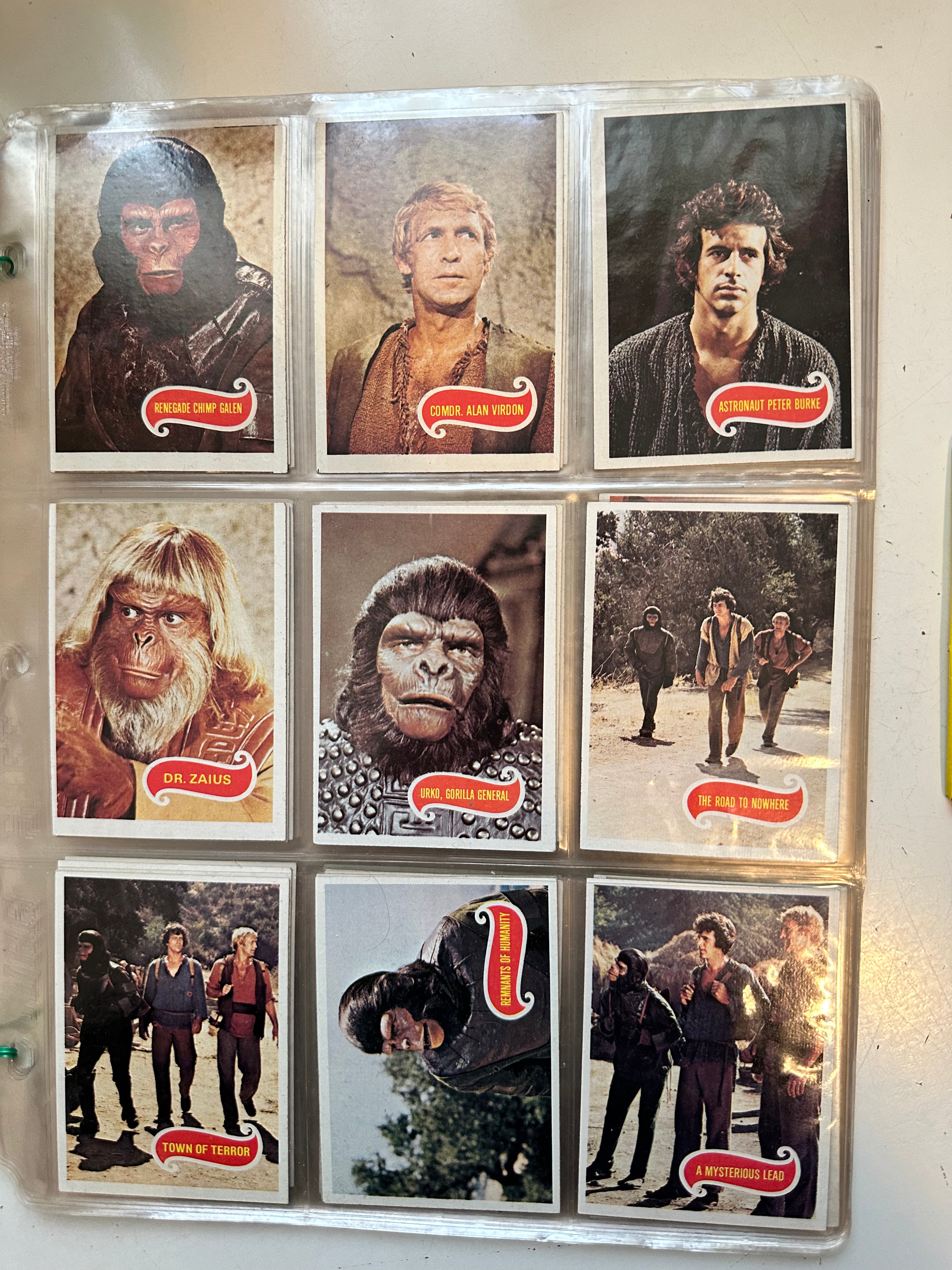Planet of the Apes TV series cards set with wrapper 1974