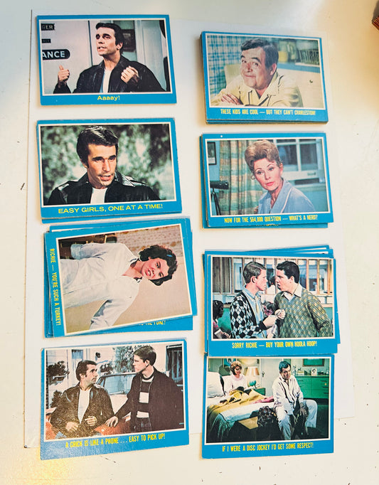 Happy Days series 1 rarer Opc Canadian version high grade cards set 1976