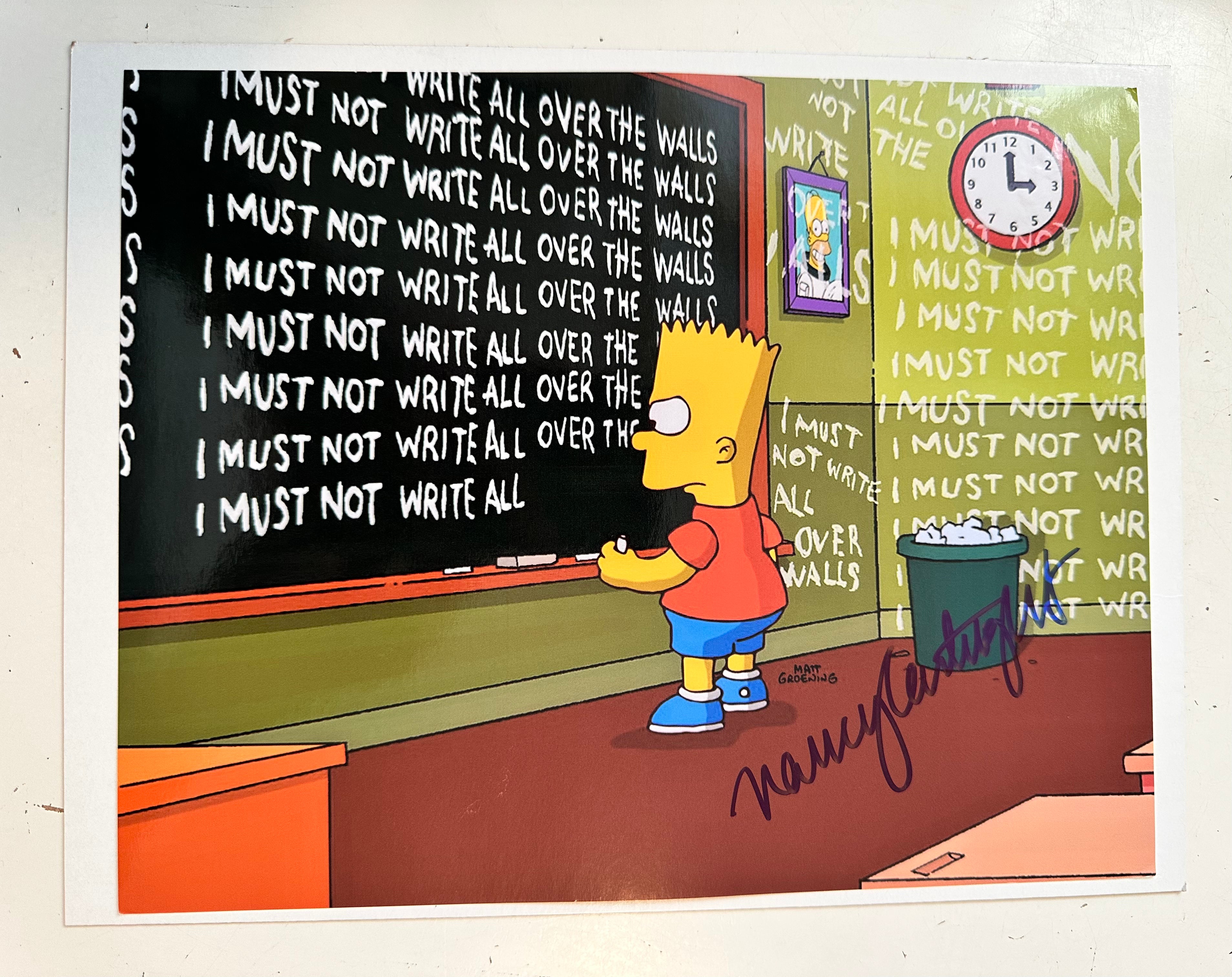 The Simpsons Nancy Cartwright rare signed 8x10 photo with COA