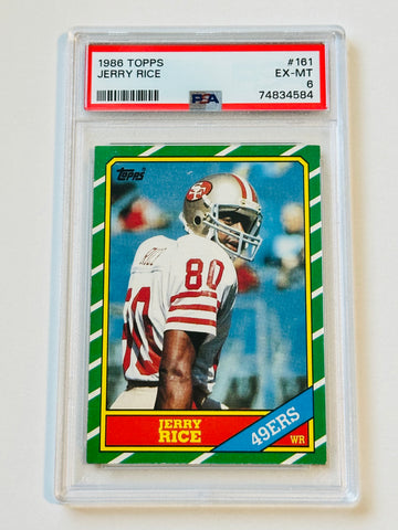 Jerry Rice Football legend PSA 6 graded rookie card 1986