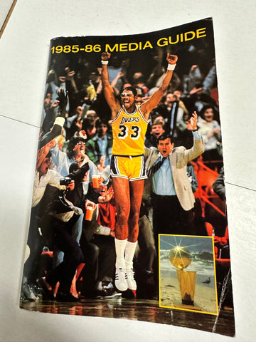 LA Lakers basketball rare media guide 1985-86