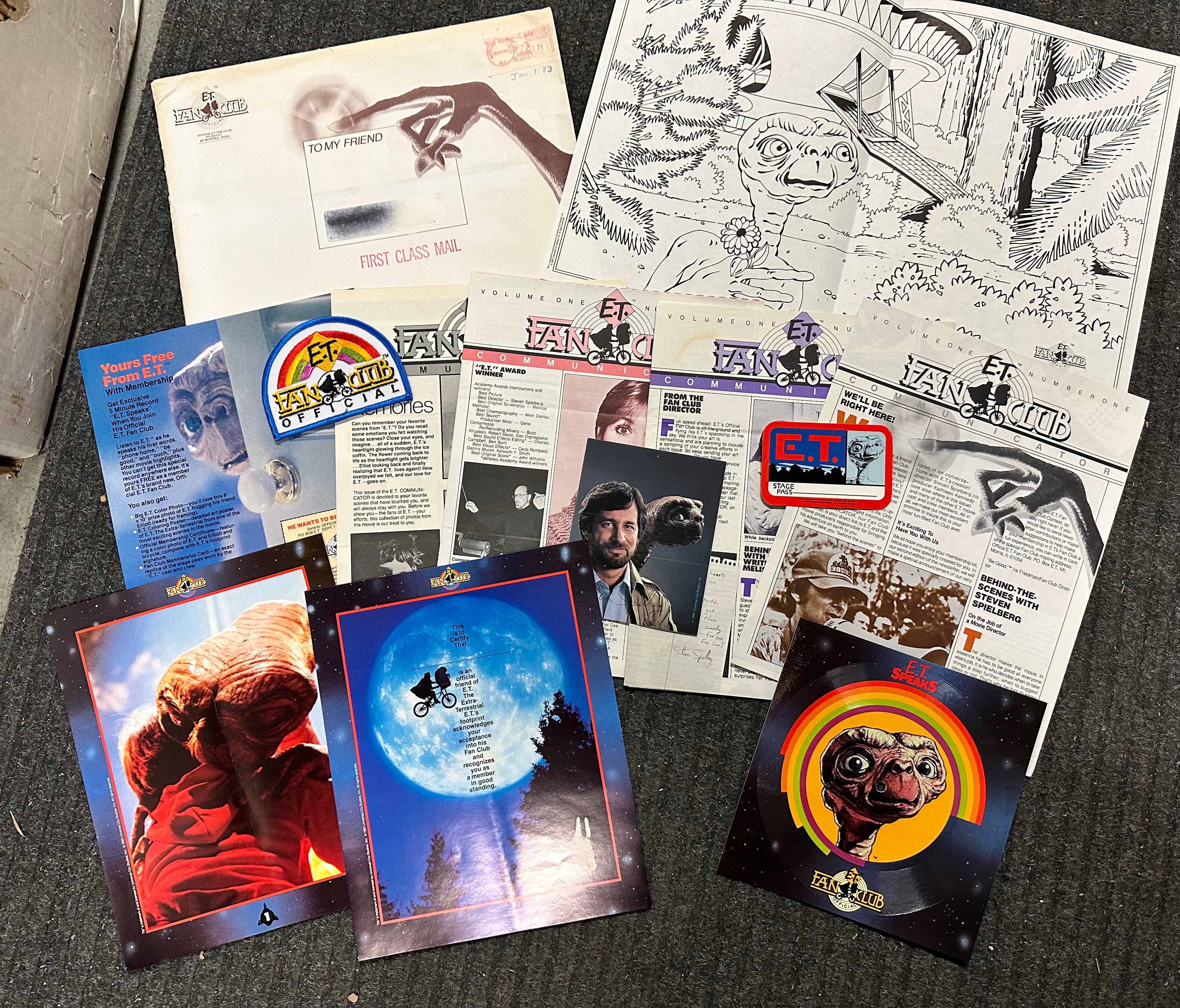E.T. Fan club movie kit 1982-83