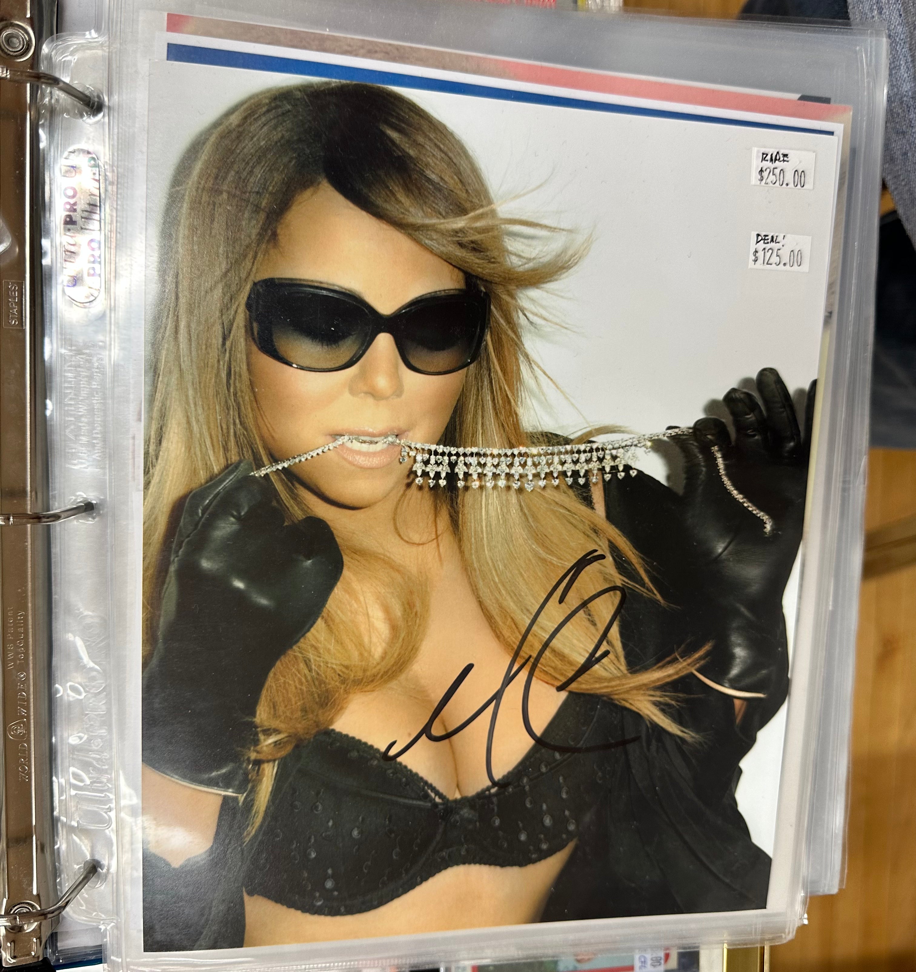 Mariah Carey rare autograph 8x10 photo with COA