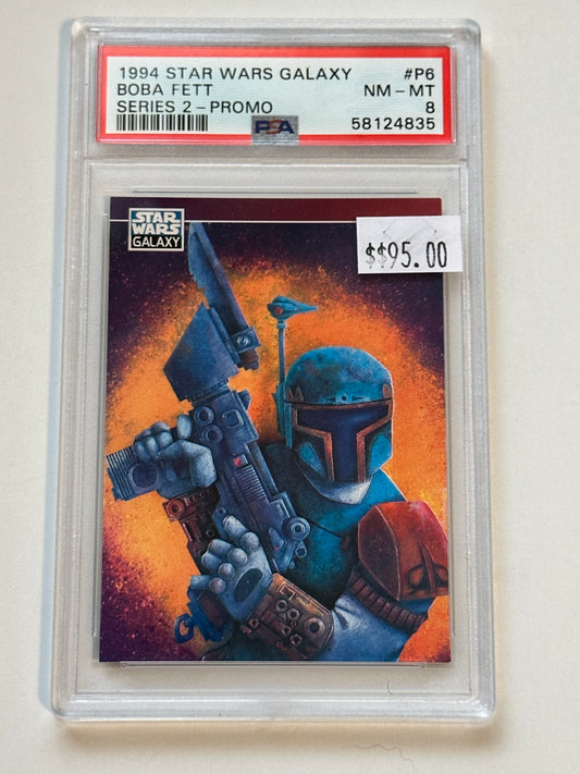 Star Wars Boba Fett Star Wars Galaxy PSA 8 promo card 1994