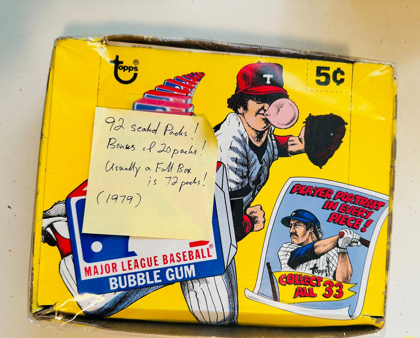 1979 Topps baseball comics with gum 92 pieces box