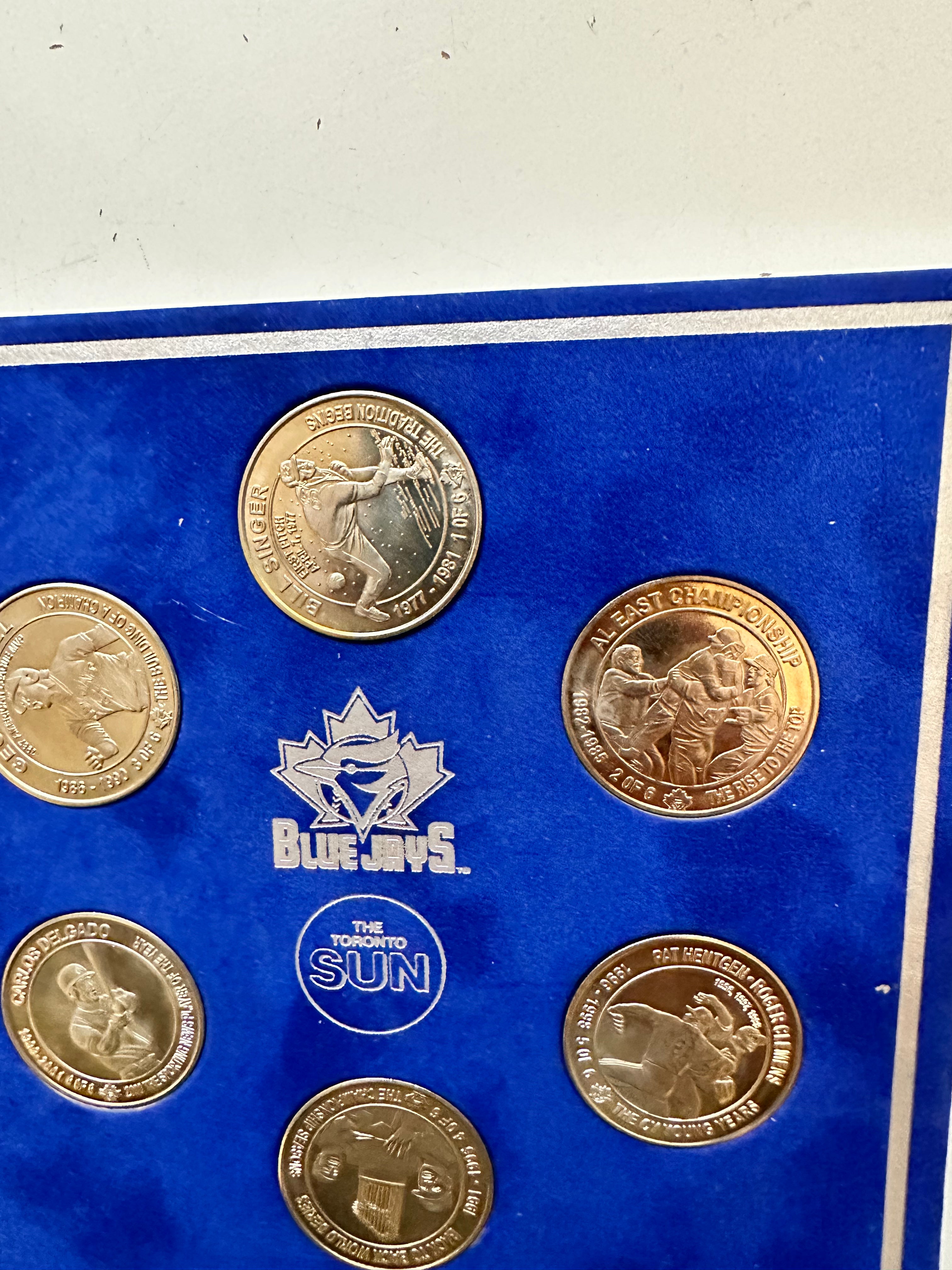 Toronto Blue Jays baseball Toronto Sun coins set 2001