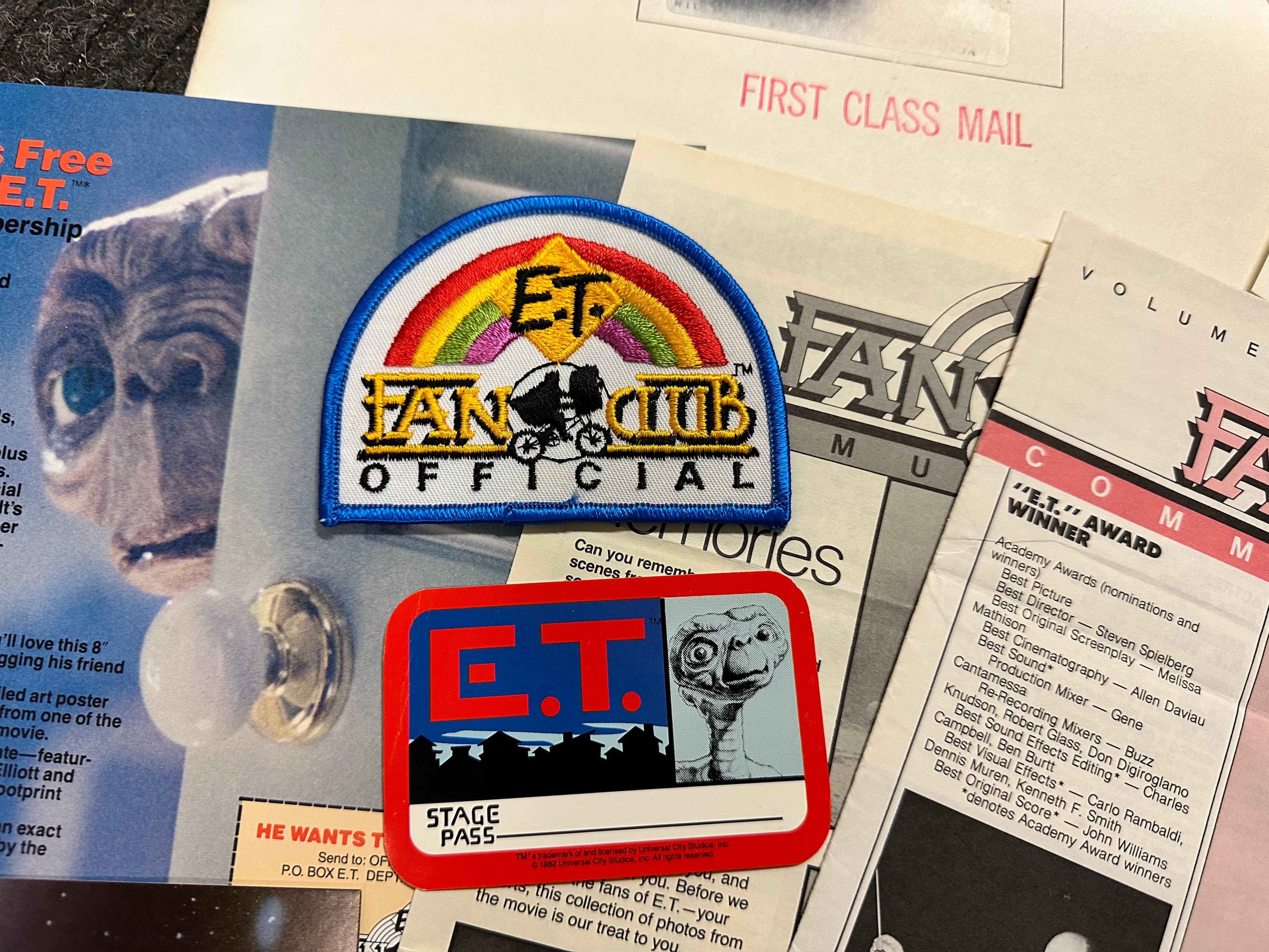 E.T. Fan club movie kit 1982-83