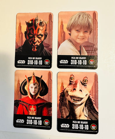Star Wars Pizza Hut rare 4 cards set (only in Canada) 2001