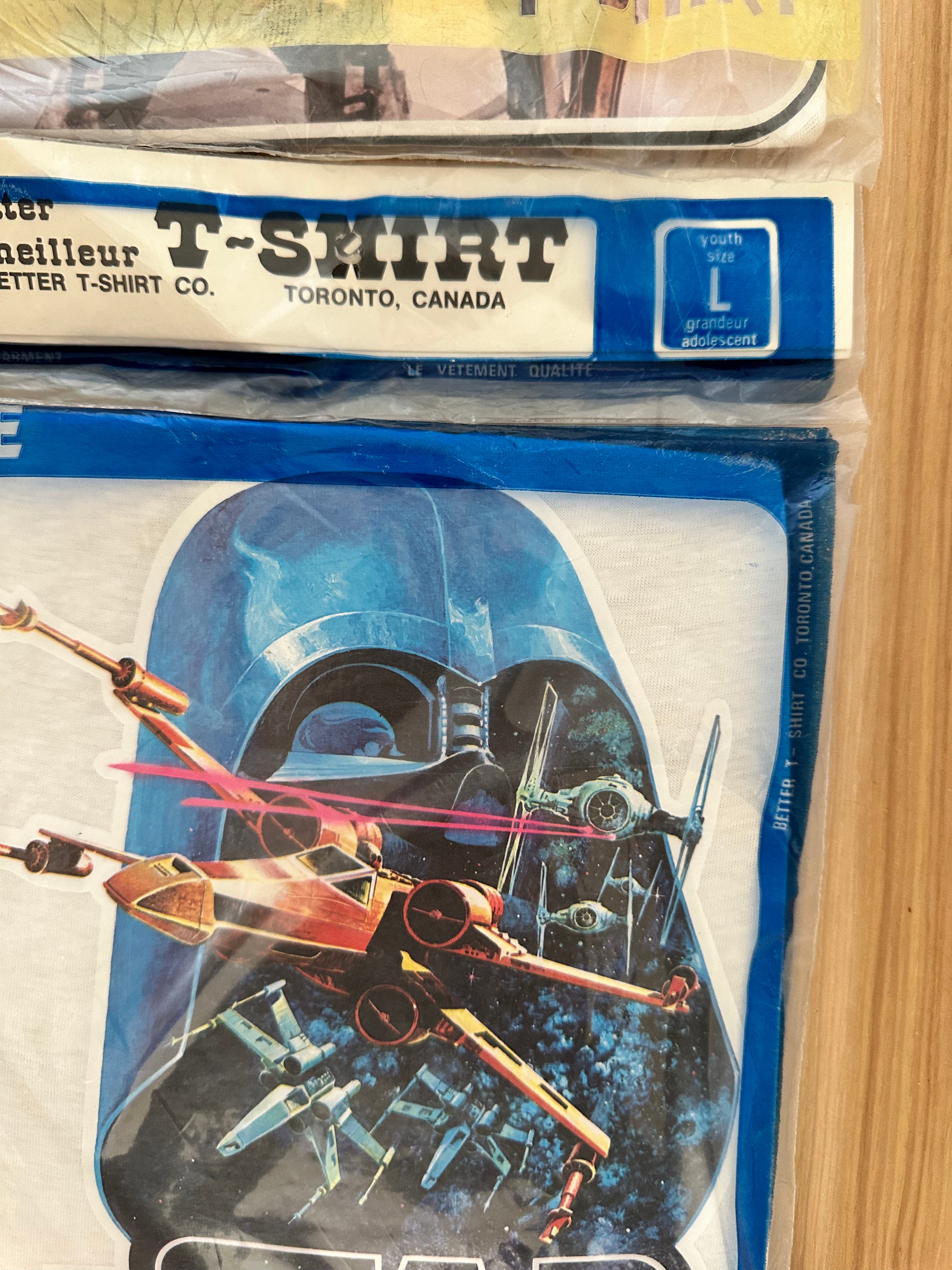 Star Wars 4 iron-on original T-shirts sealed in bag 1977