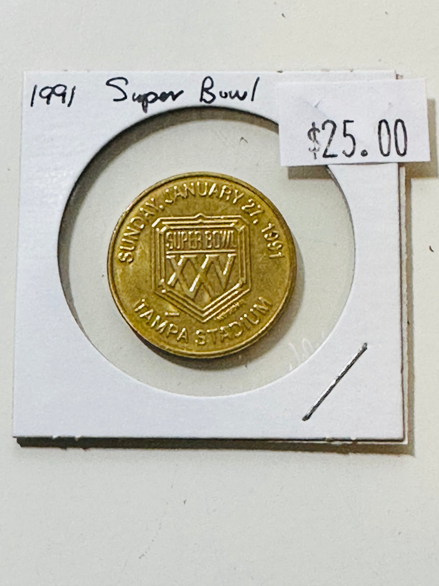 Super Bowl football rare limited issue coin 1991