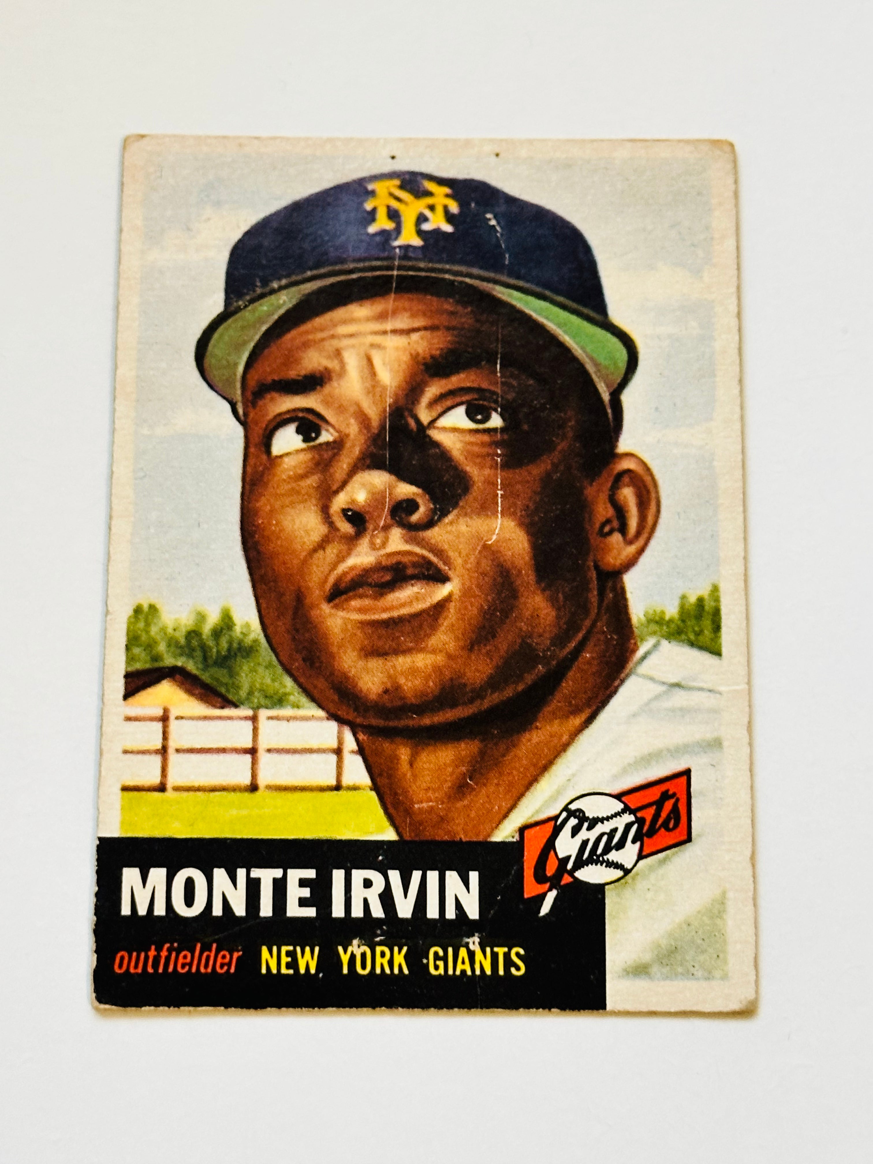 1953 Topps Monte Irvin vg condition baseball card