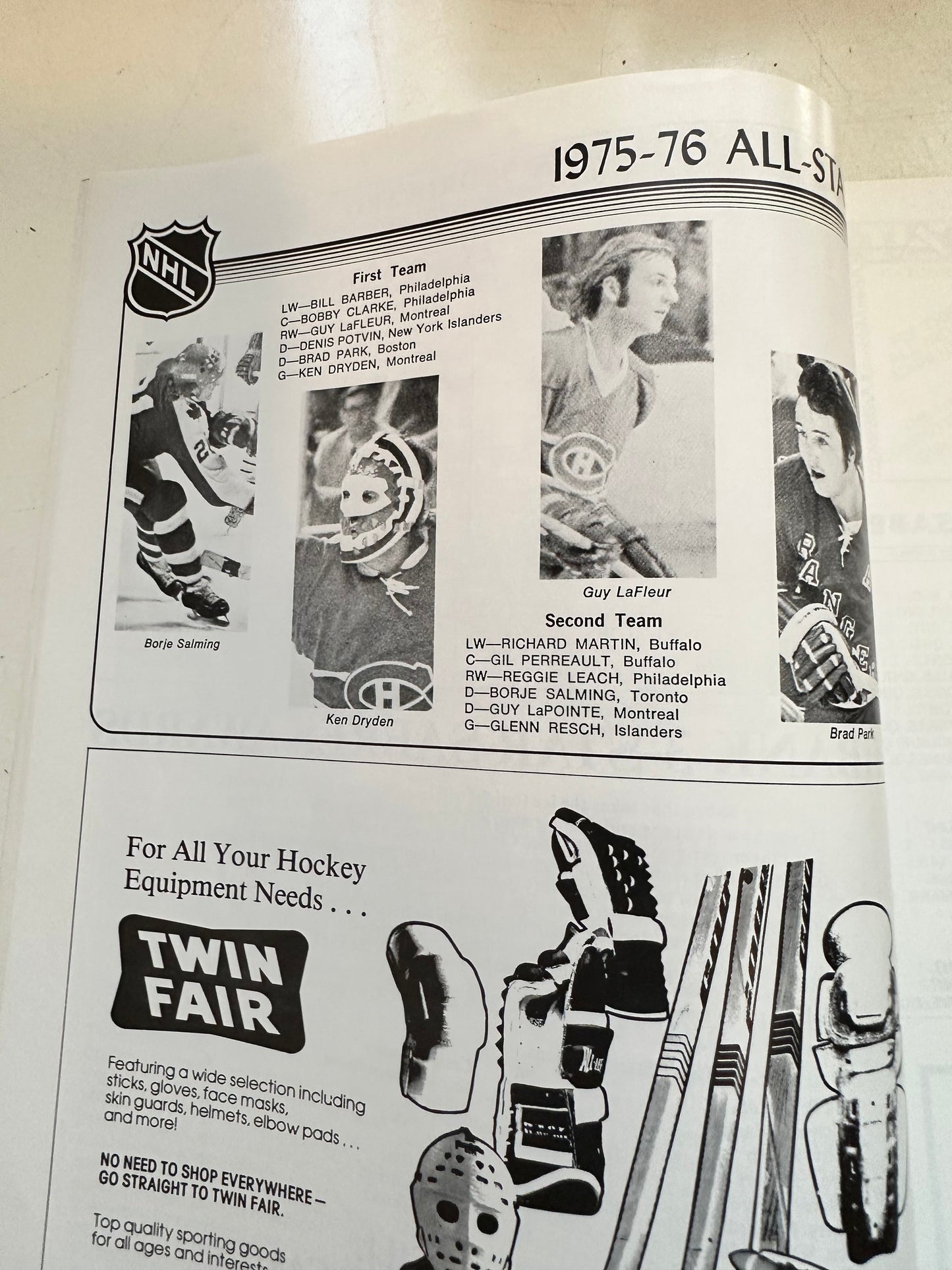 1977 Sabres Vs Islanders hockey game program April