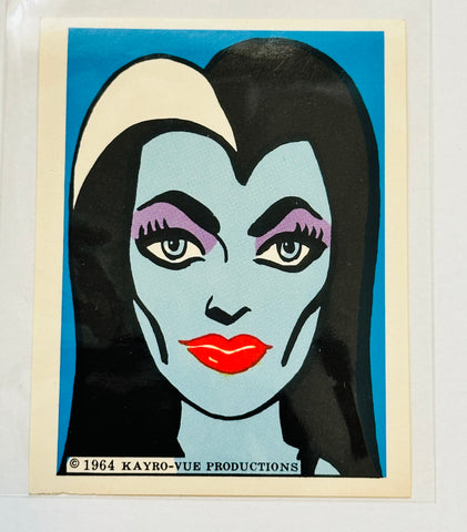 The Munsters Lilly Munster rare sticker insert 1964