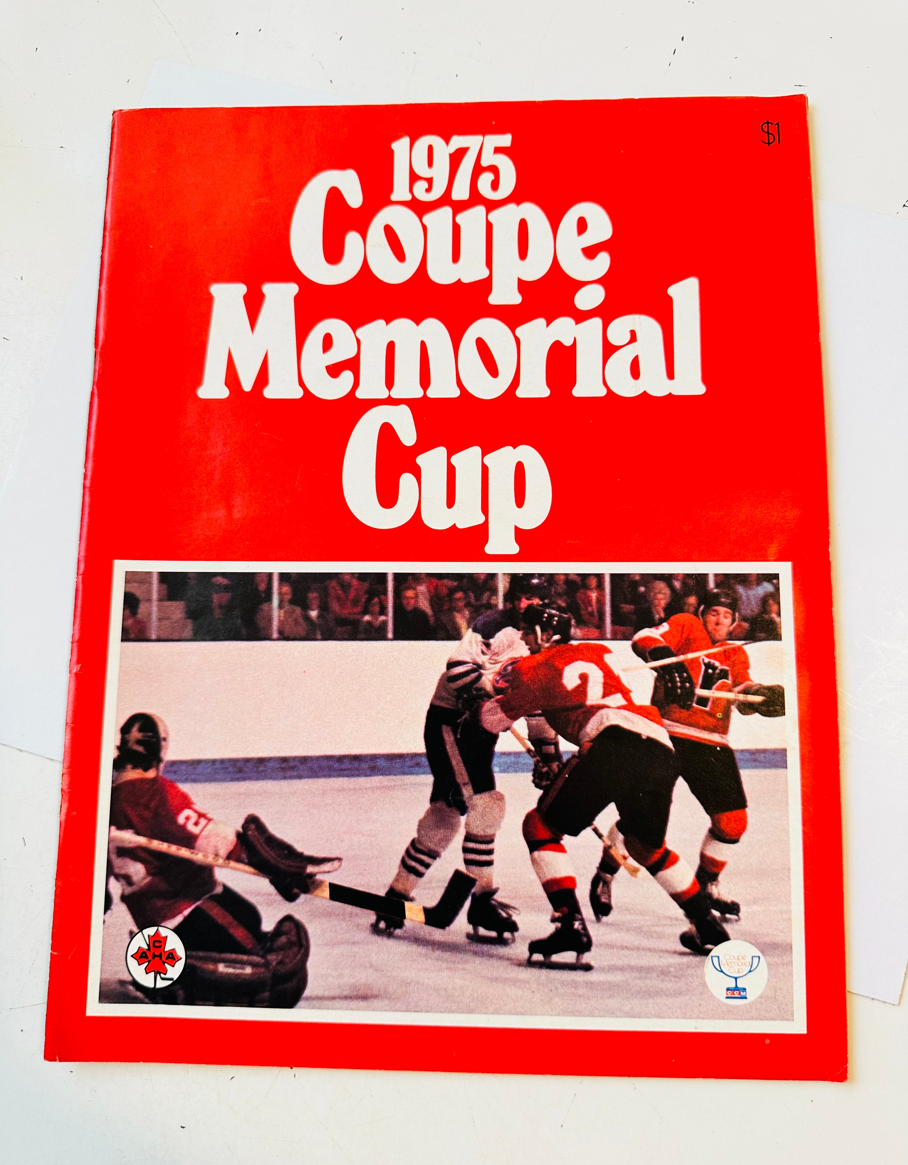 1975 Memorial Cup hockey game program