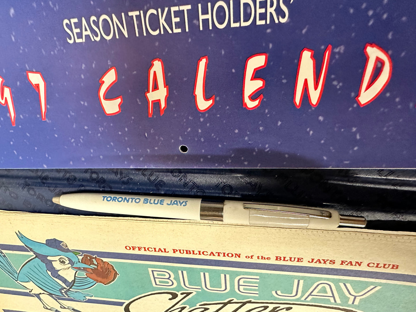 Blue Jays baseball season ticket holder custom binder with Calendar, pen and more 1997