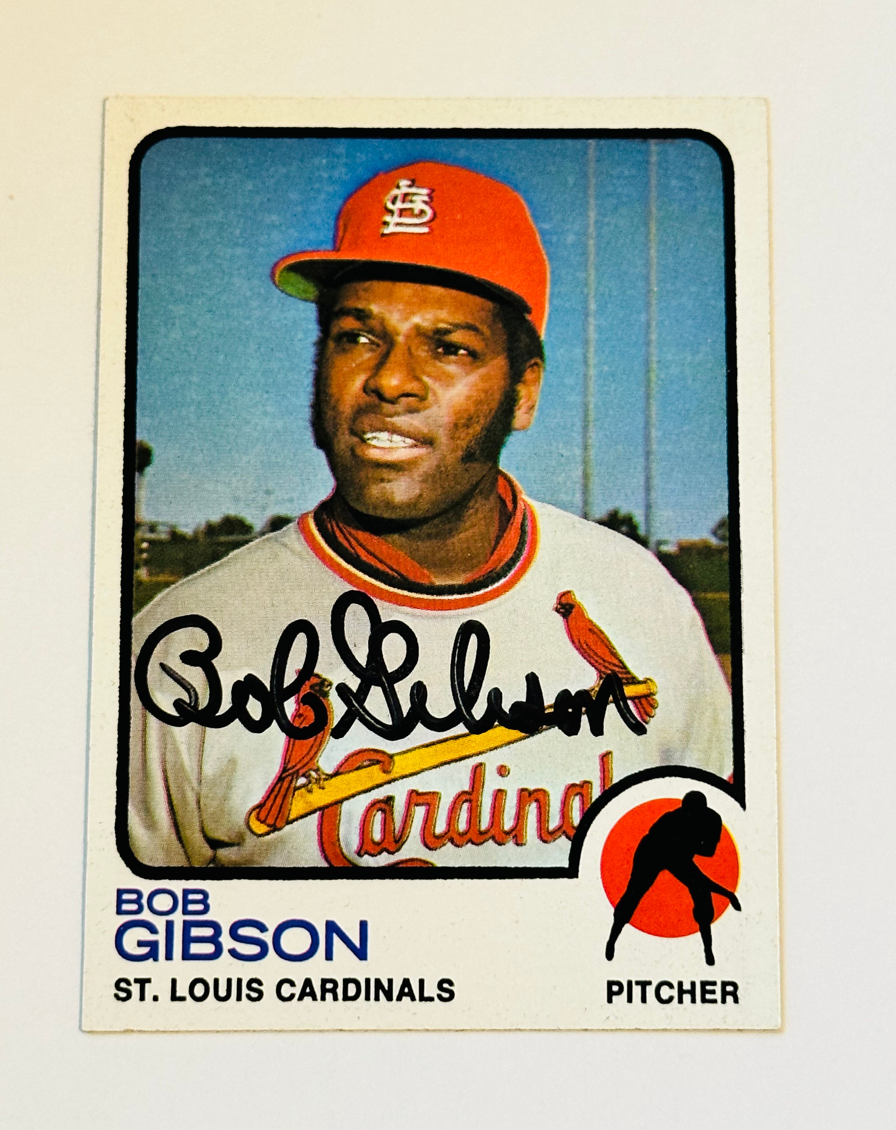 Bob Gibson rare autograph baseball card with COA