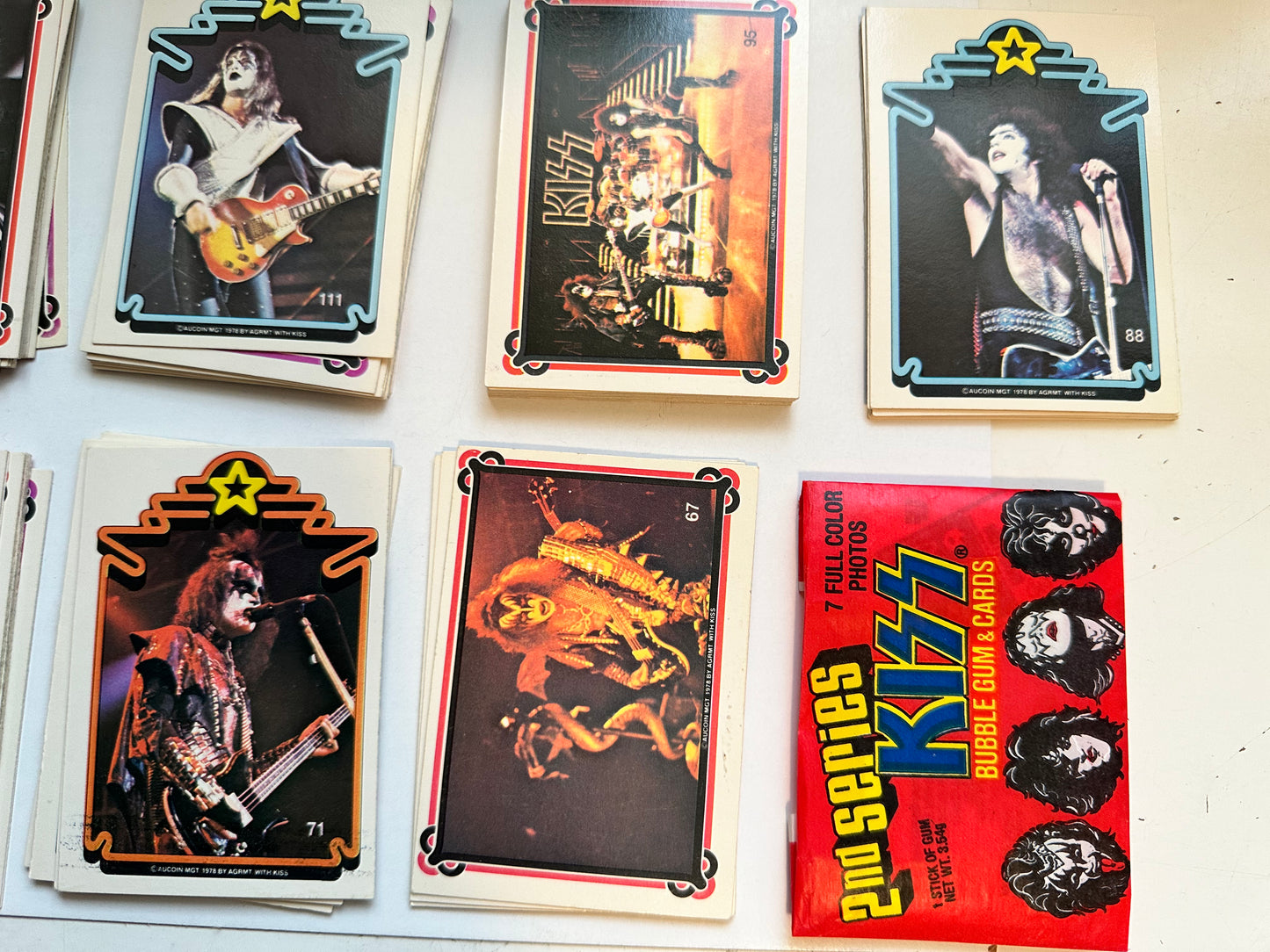 Kiss Rockstars series 2 rare cards set with wrapper 1978