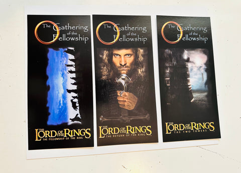 Lord of the Rings rare special opening night 3 cards ticket set 2003