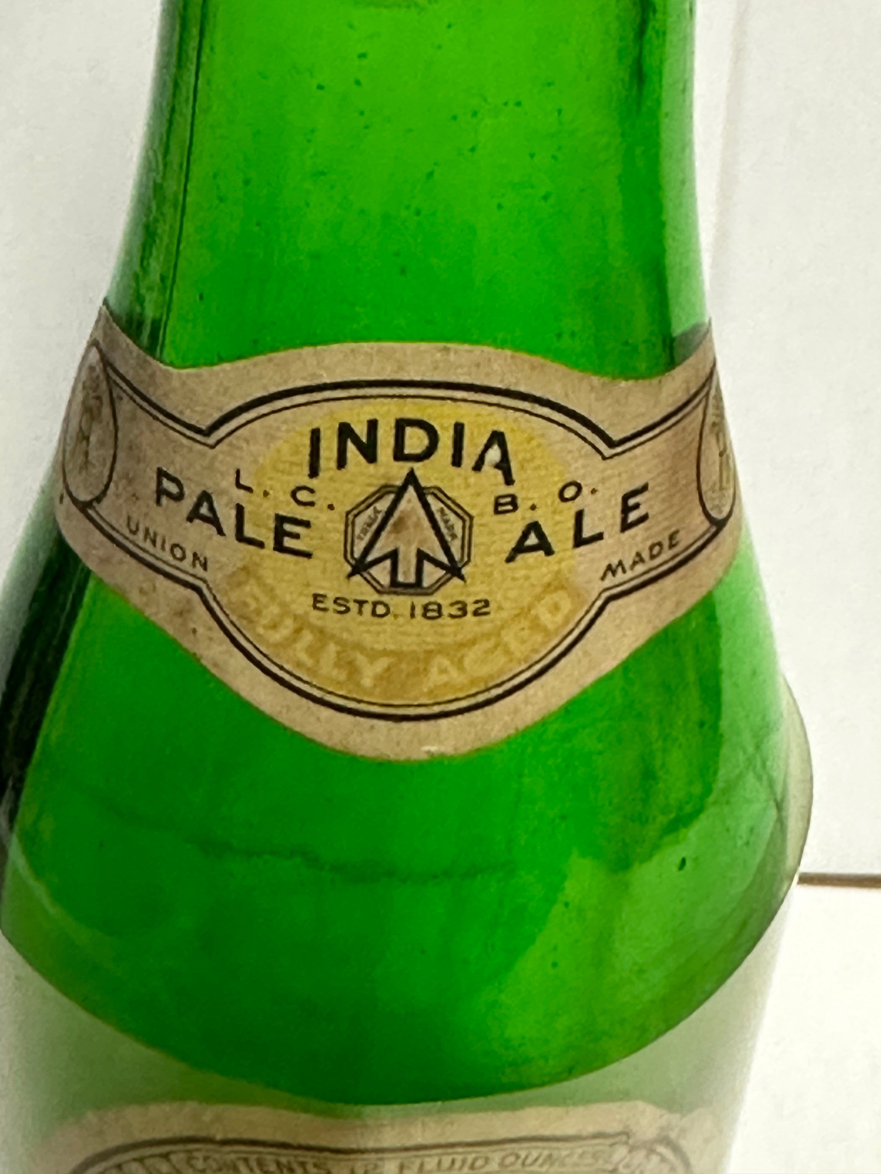 Labatt’s Beer Indian Pale Ale rare vintage empty beer bottle 1930s