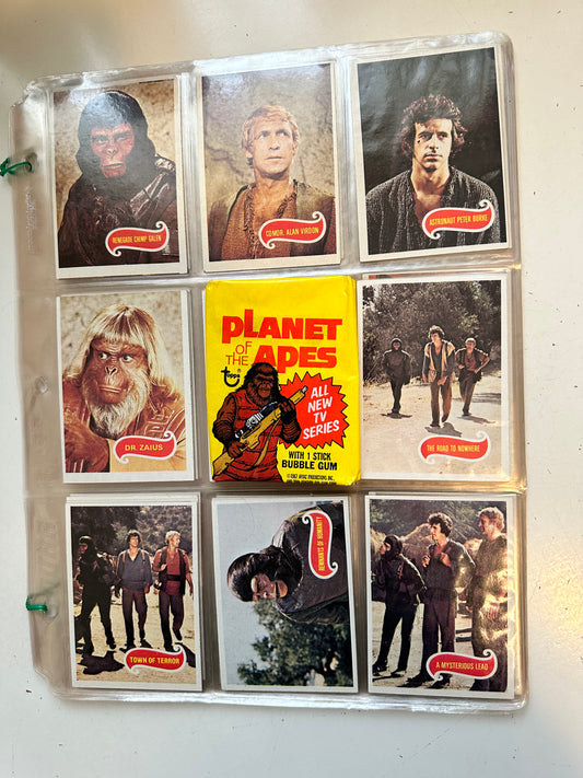 Planet of the Apes TV series cards set with wrapper 1974