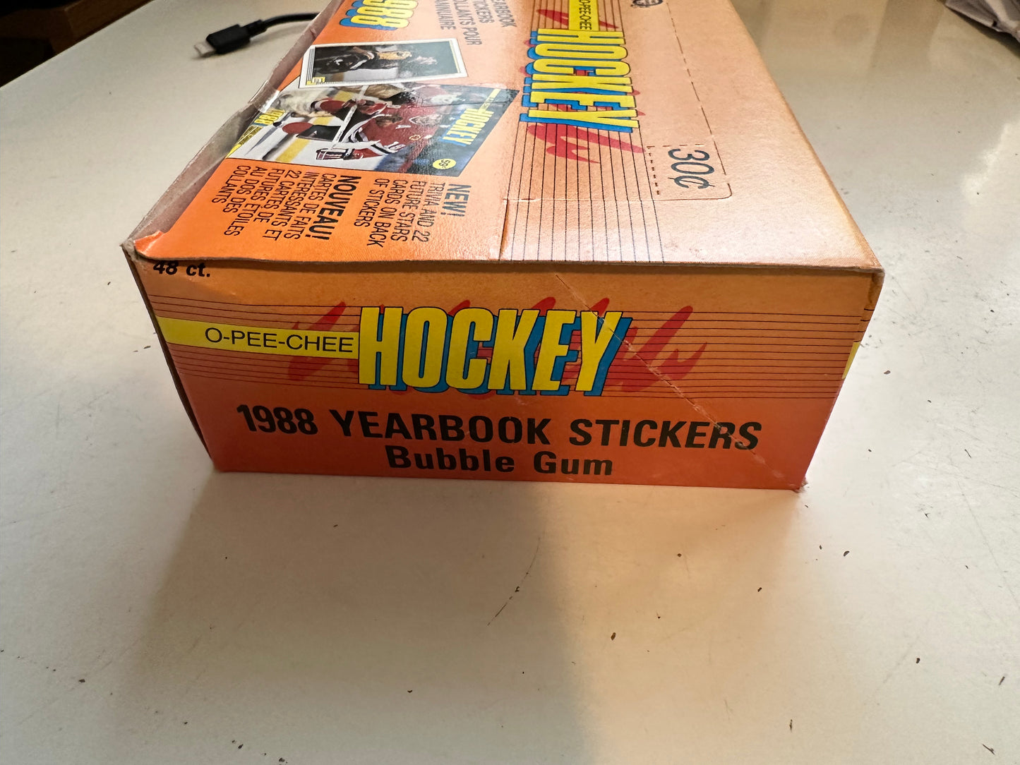 1988 Opc yearbook stickers 48 packs box