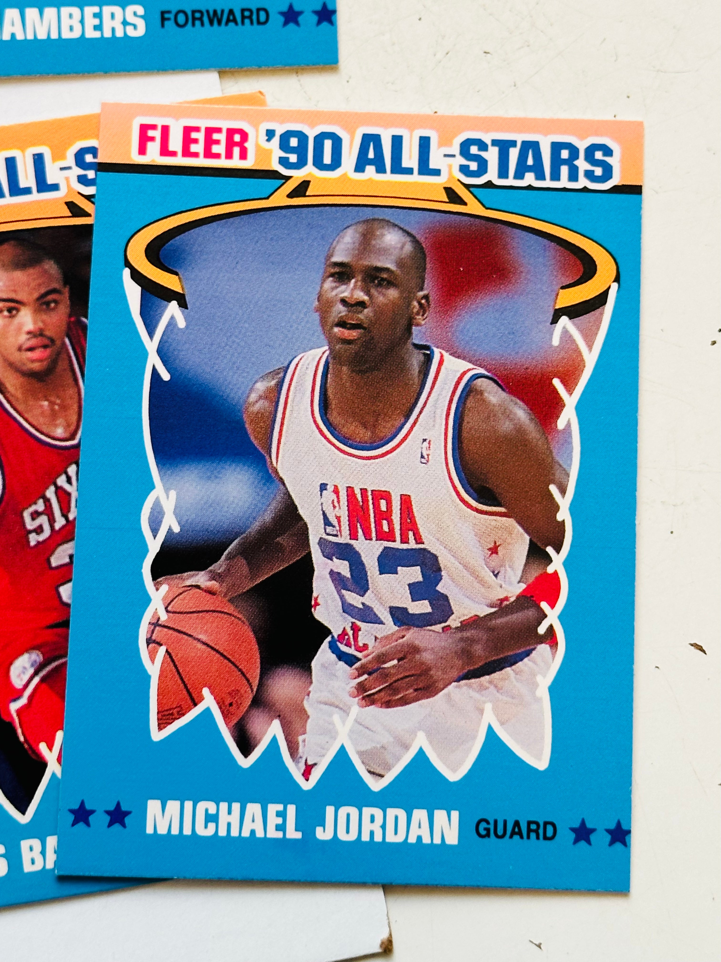 1990 Fleer basketball insert stickers set