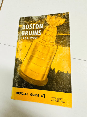 Boston Bruins hockey vintage media guide 1972-73