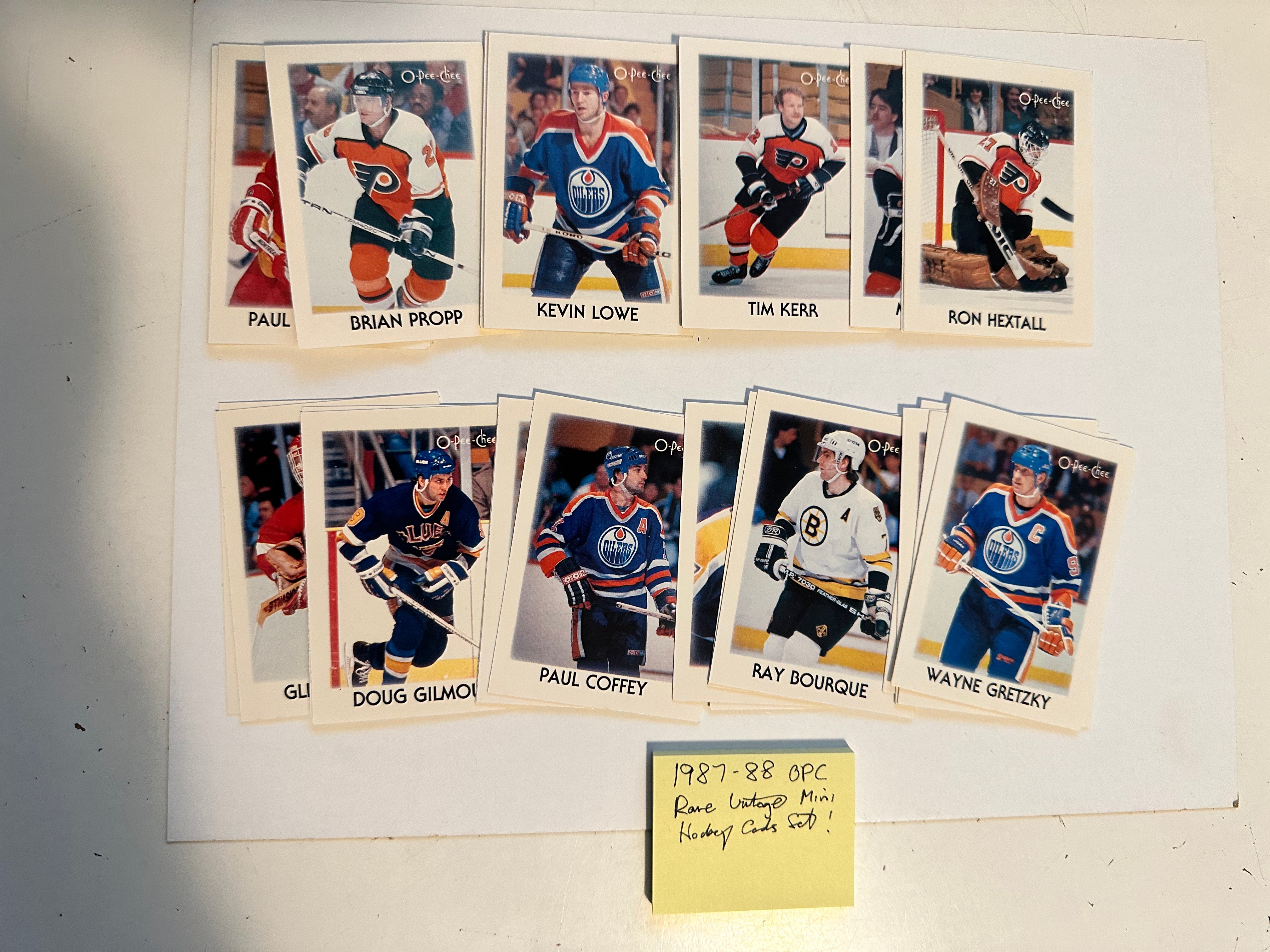 1987-88 Opc hockey mini cards set