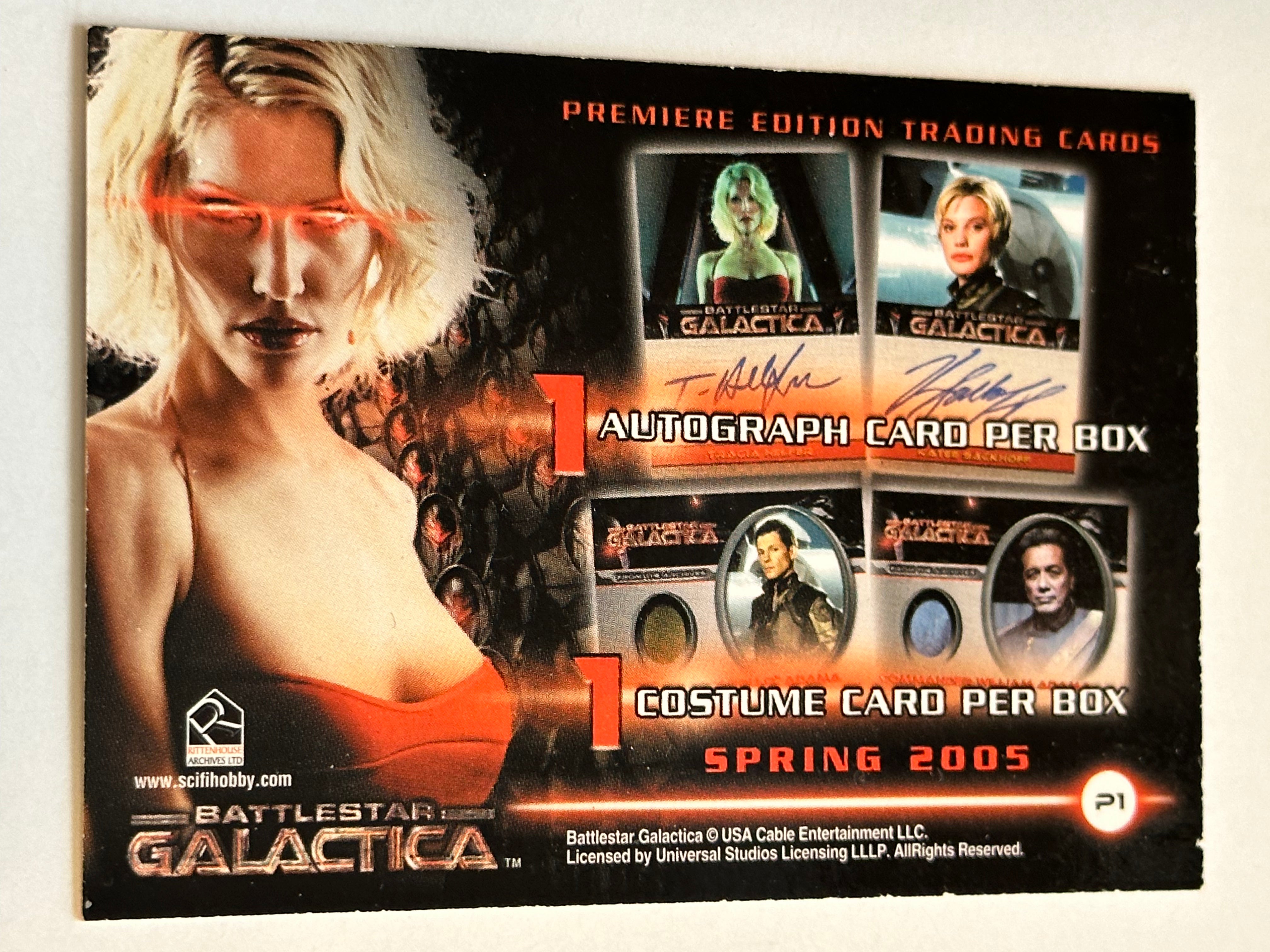Battlestar Galactica Edward James Olmos signed card with COA