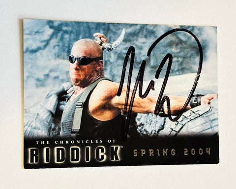 Vin Diesel rare Riddick autograph card with COA