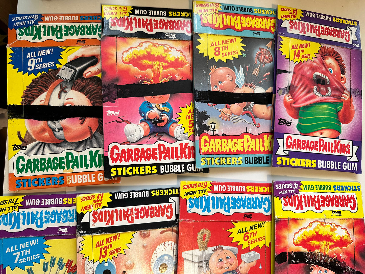 Garbage Pail Kids 8 empty card display boxes 1980s