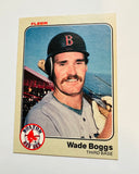 Wade Boggs Fleer nm condition rookie baseball card 1983