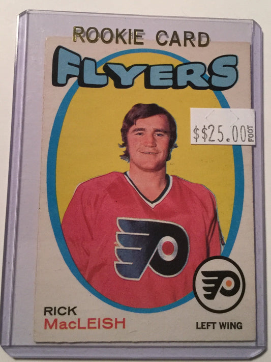 Rick MacLeish Rookie opc hockey Card 1971