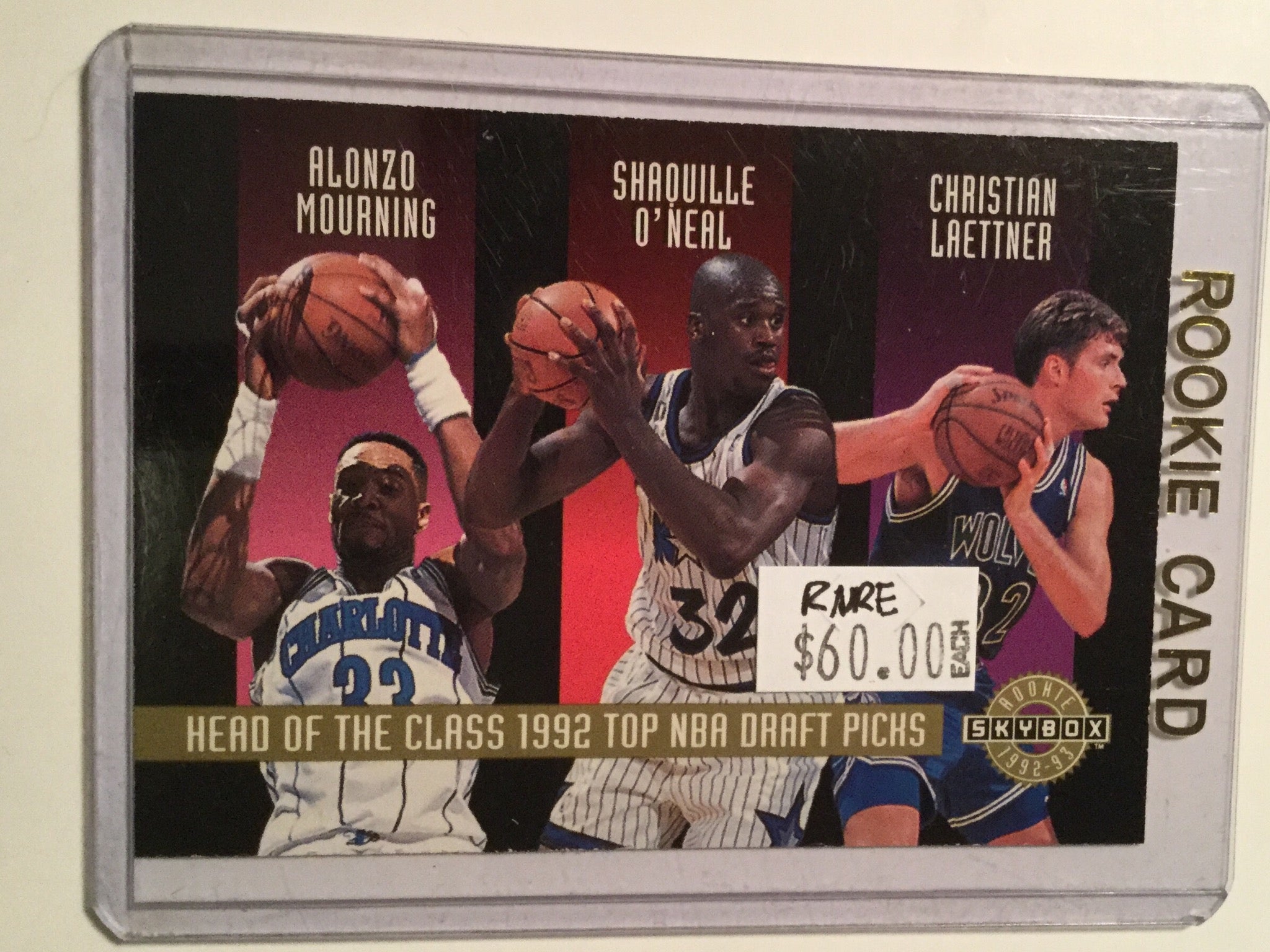 Shaq and more rookie class NBA redemption card 1992
