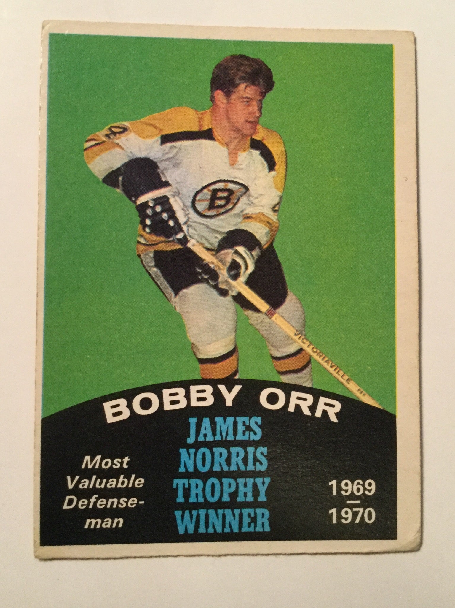 Bobby Orr James Norris trophy opc hockey card 1970