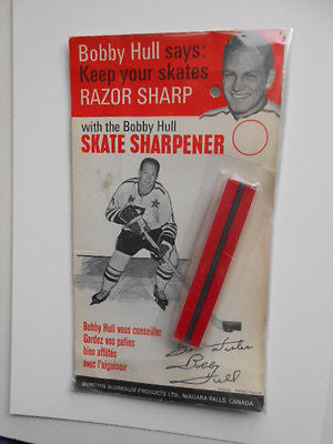 Bobby Hull hockey Skate Sharpner pack 1970