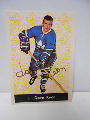 Dave Keon rare autographed Hockey insert card 1990s