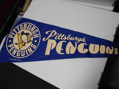 Pittsburg Peguins rare NHL Hockey pennant 1970