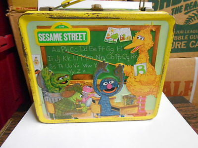 Sesame Street rare metal lunch box 1970s