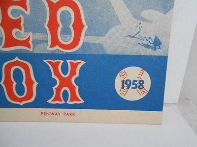 Boston Red Sox baseball program 1958