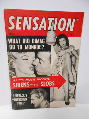 Marilyn Munroe Sensation small rare movie magazine 1950s